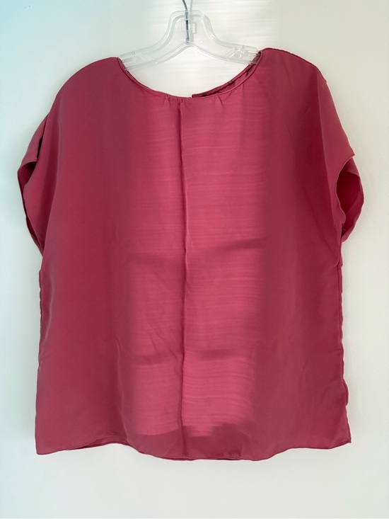 Theory Tops - Theory Mauve Pink Silk Short Sleeve Blouse XL